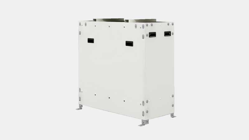 架台内に機器を搭載し現場の負担を軽減します。