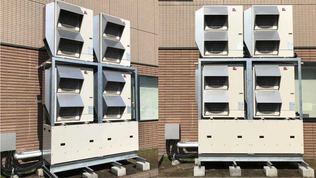 メルスノーワイド室外機用2段積みユニット架台